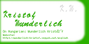 kristof wunderlich business card